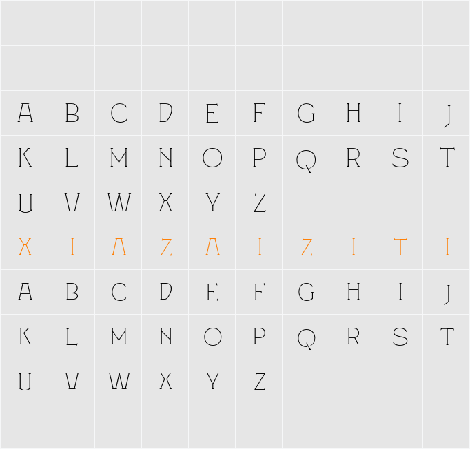 Aurlen Demo 字符映射表