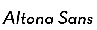 Altona Sans 字体预览图