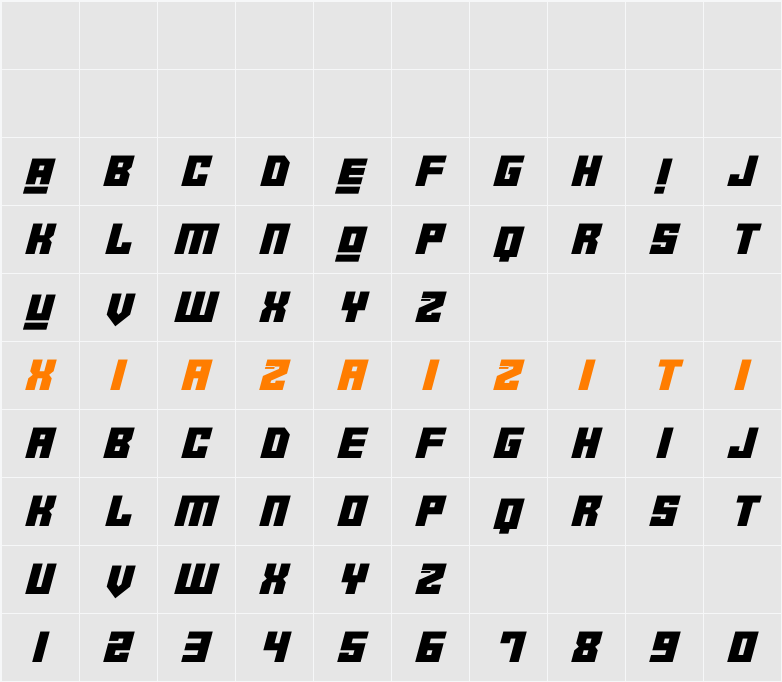 Robot Crush 字符映射表