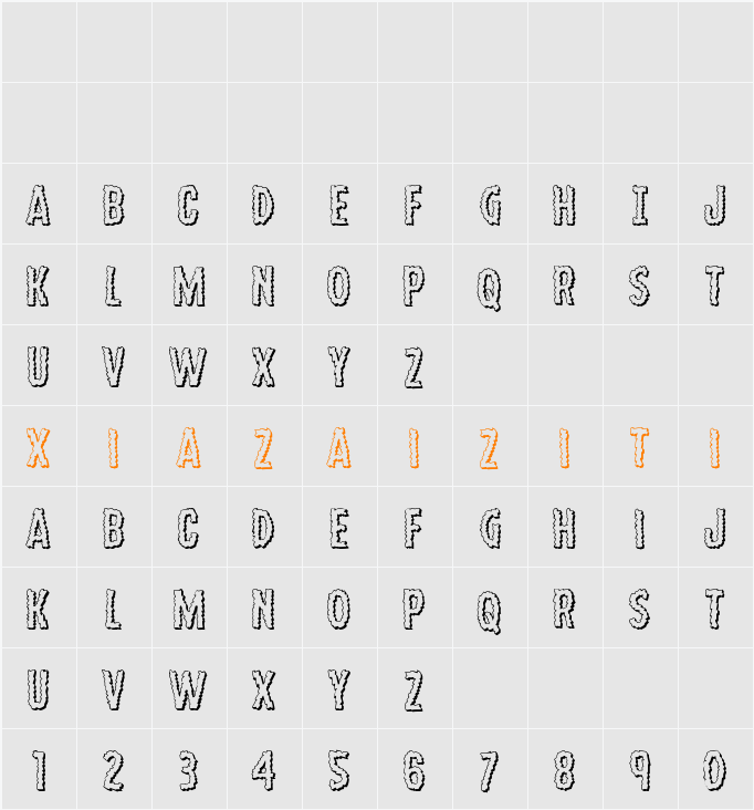 Ampire 3D 字符映射表