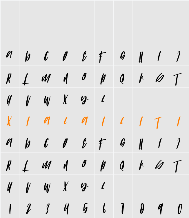 ALONE 字符映射表