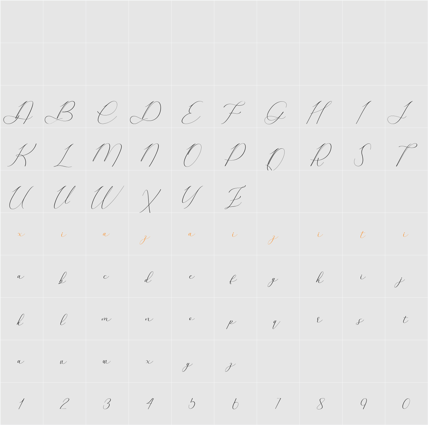 Amalyara 字符映射表