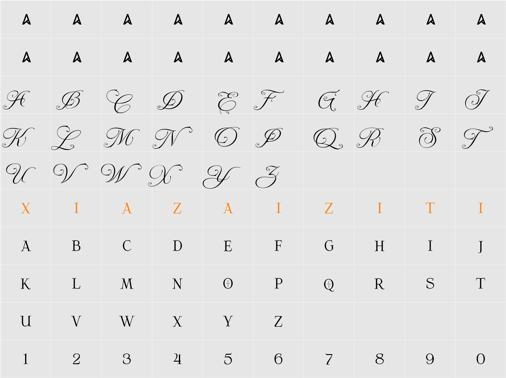 Young Morin 字符映射表