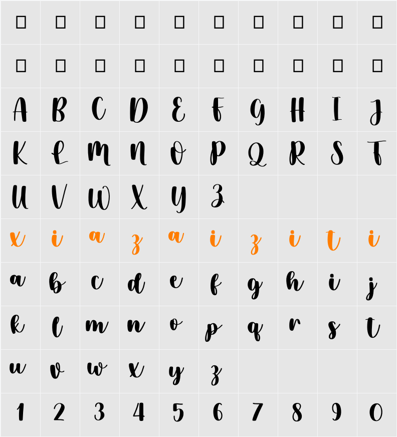 Airbalone_DEMO 字符映射表