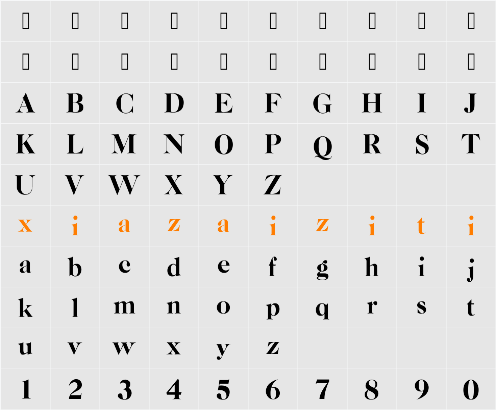 Career 字符映射表