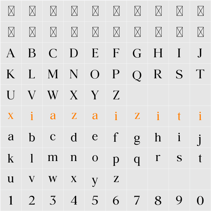 Agatho 字符映射表