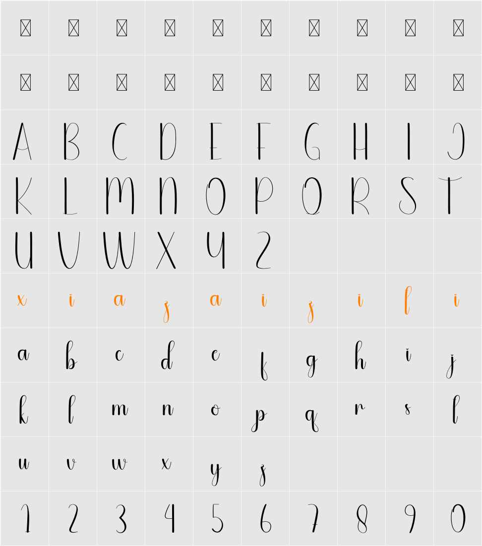 With Mother 字符映射表