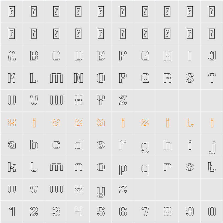 Age of Awakening 字符映射表