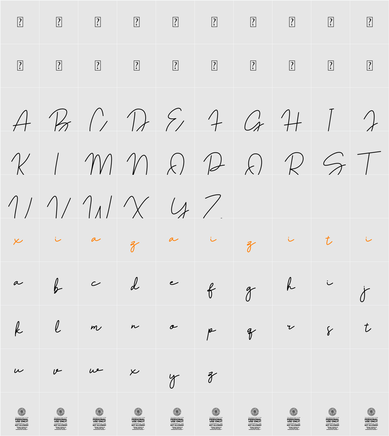 Amadgone 字符映射表