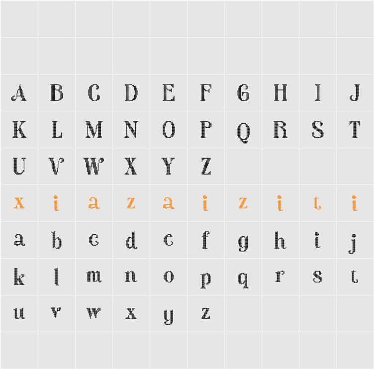 Adevas Disco Demo 字符映射表