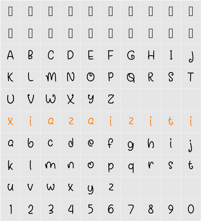 Amalynos 字符映射表