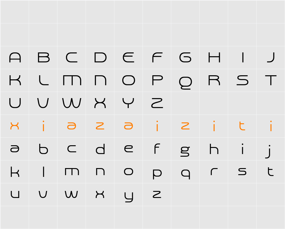 Akalime Demo 字符映射表