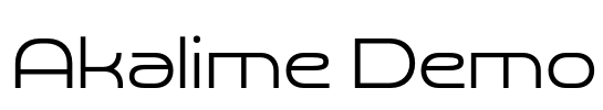 Akalime Demo 字体预览图