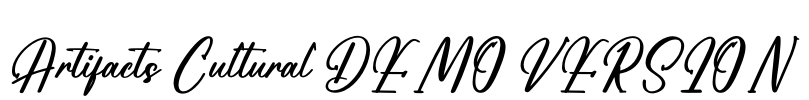 Artifacts Cultural DEMO VERSION 字体预览图