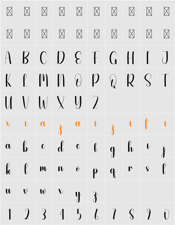 Hairdryer 字符映射表