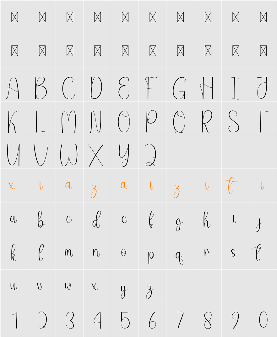 Therapy 字符映射表