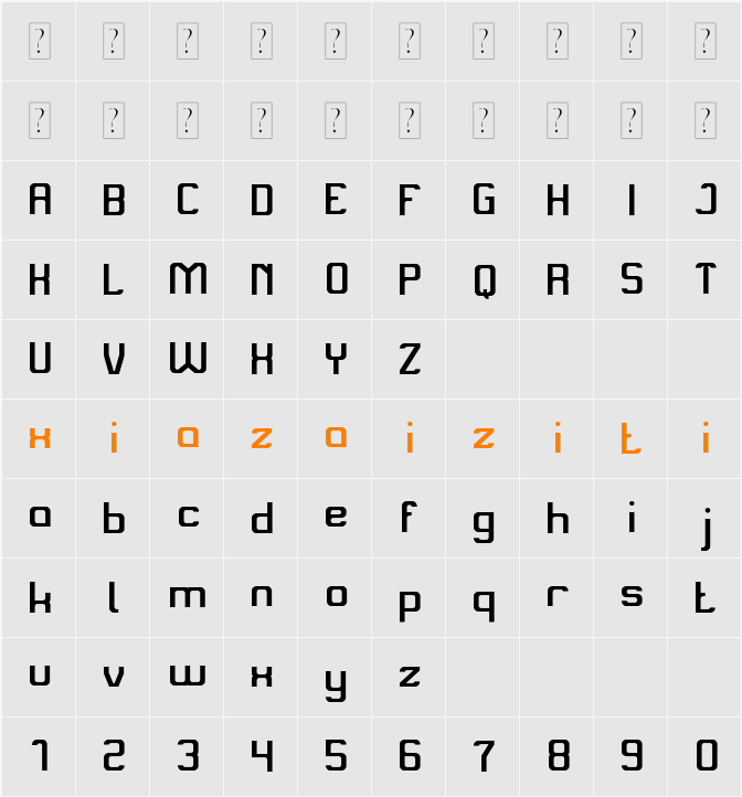 Alive in a Science Fiction 字符映射表