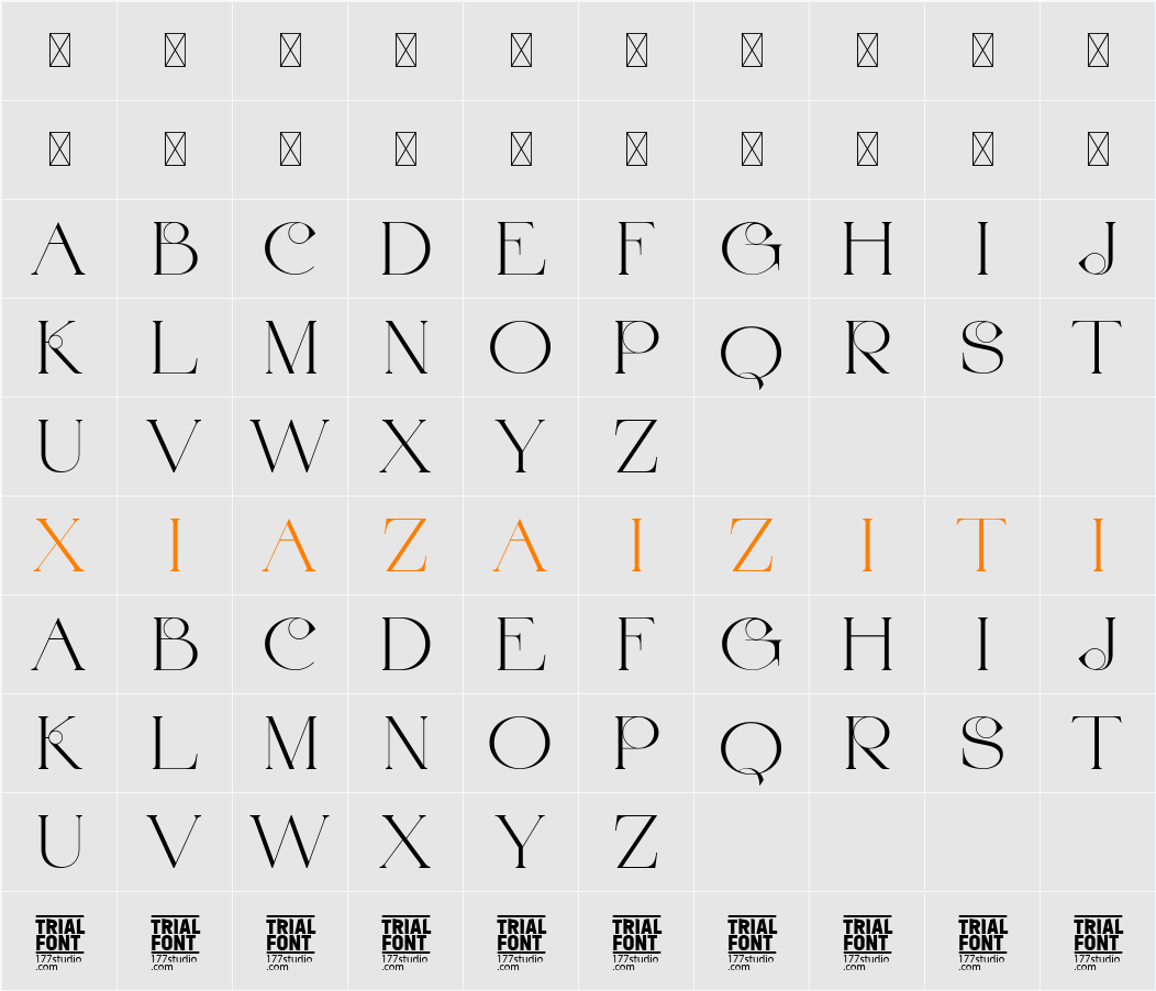 Another Elegant Demo 字符映射表