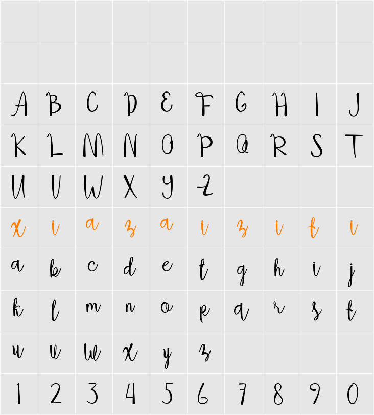 Analia 字符映射表