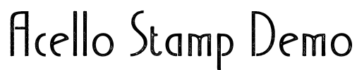 Acello Stamp Demo 字体预览图