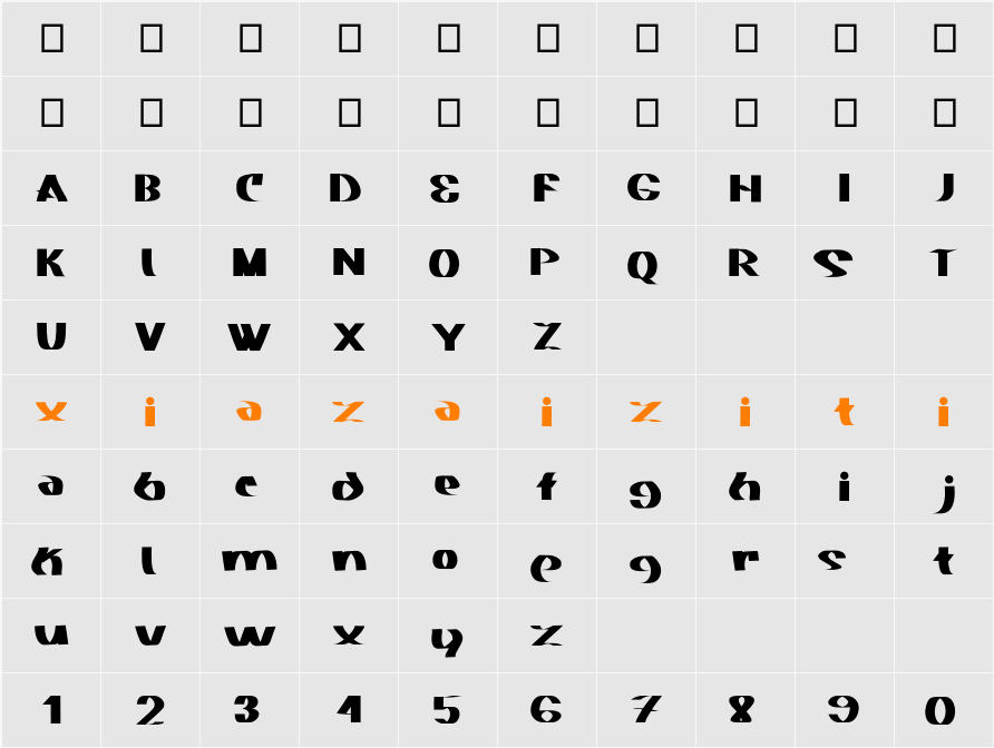 Akasic 字符映射表