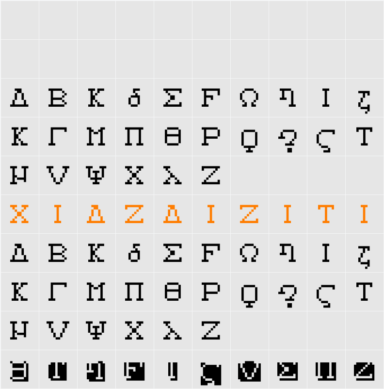 Alphabeta 字符映射表