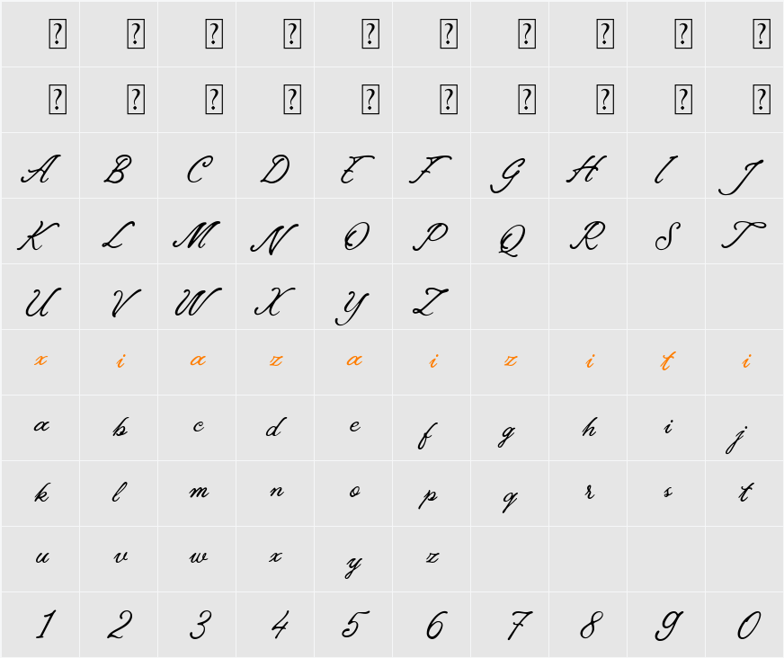 NCL Wicky Bejari 字符映射表