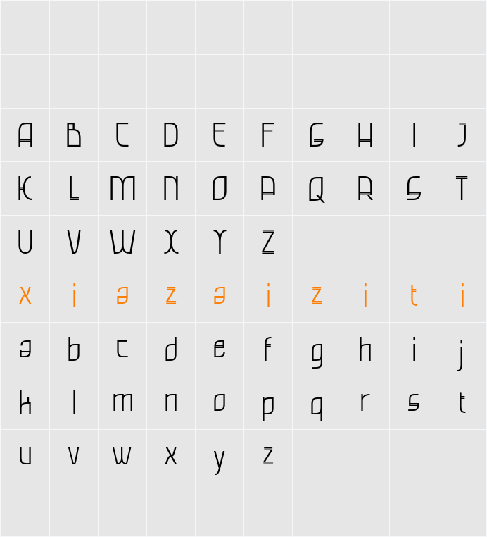 Anzuka Demo 字符映射表