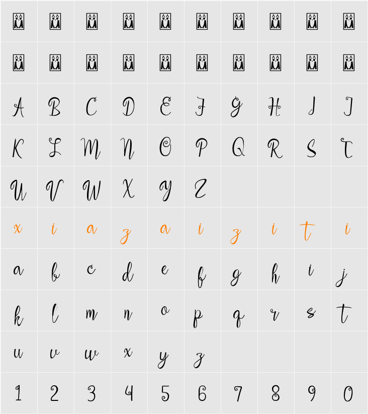 aleidita 字符映射表