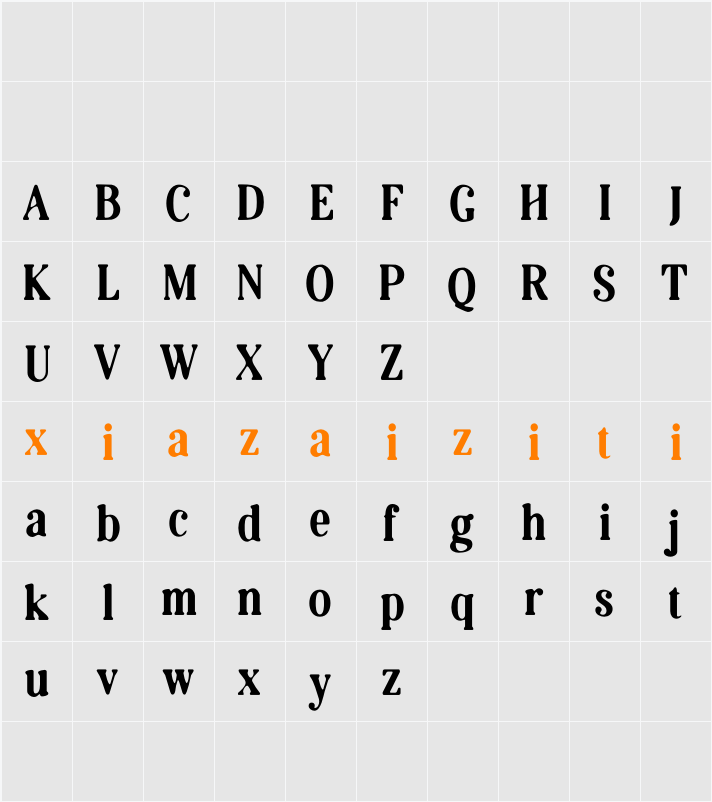 Amaris Blur Demo 字符映射表