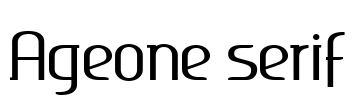 Ageone serif