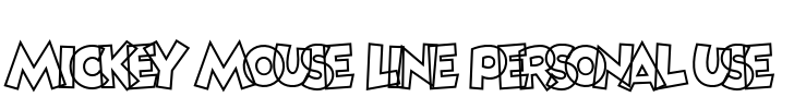 Mickey Mouse Line PERSONAL USE