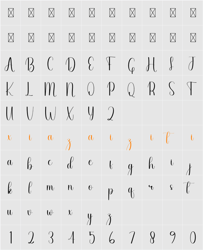 Cottage 字符映射表