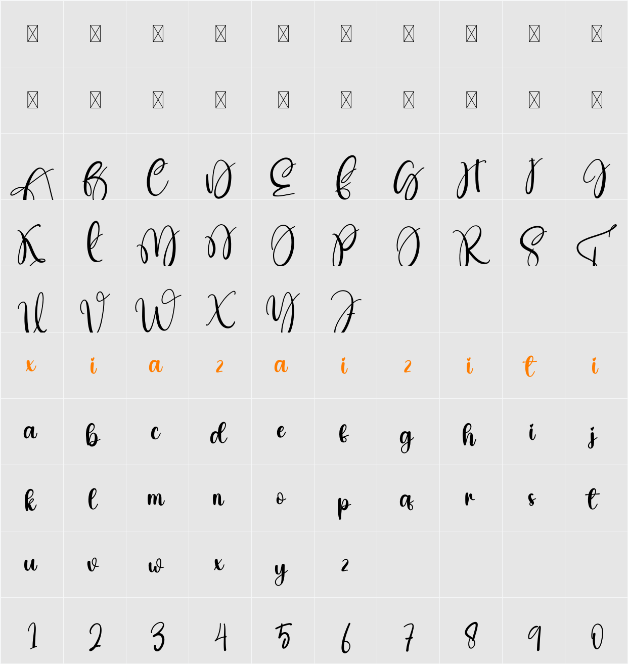 Agree 字符映射表