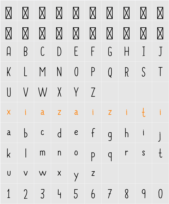 Always Together 字符映射表