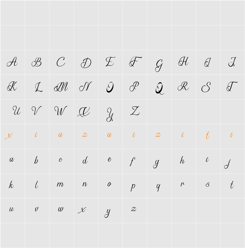 Alvenda  字符映射表