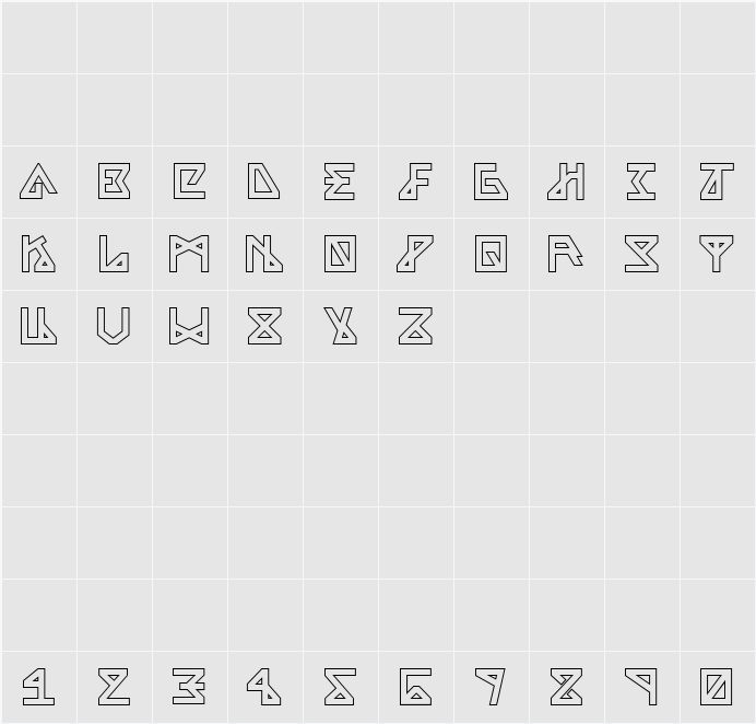 Alpha 字符映射表
