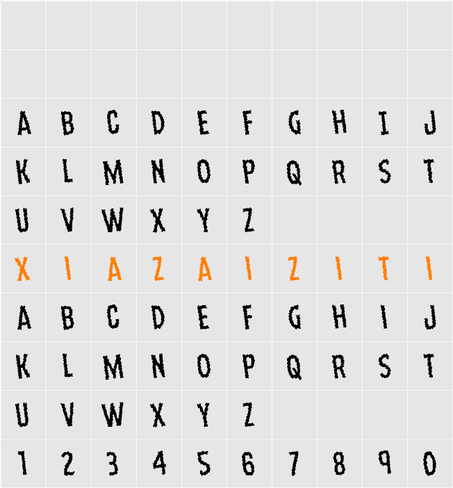 Ampire Rotated 字符映射表