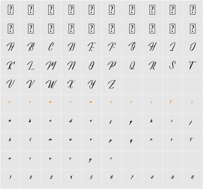 Aetholany Roterdam 字符映射表