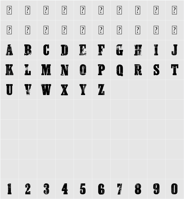 Danger Zone Warning 字符映射表