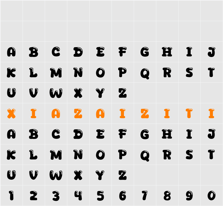 Aqua Wow 字符映射表