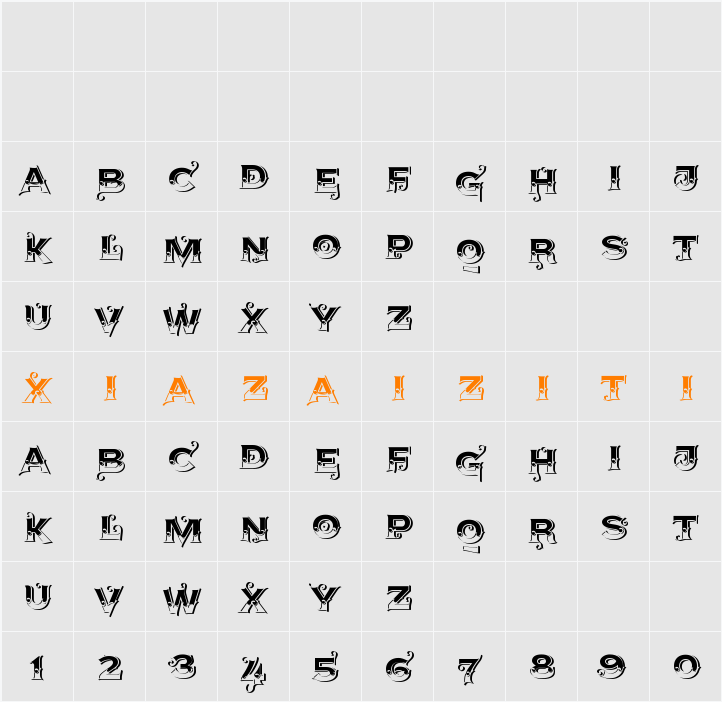 AgreloyS1 字符映射表