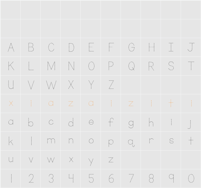 KG Primary Dots 字符映射表