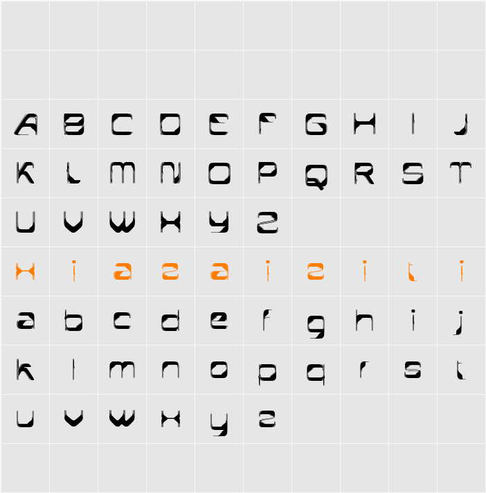 Aestero Vintage Demo Drawn 字符映射表