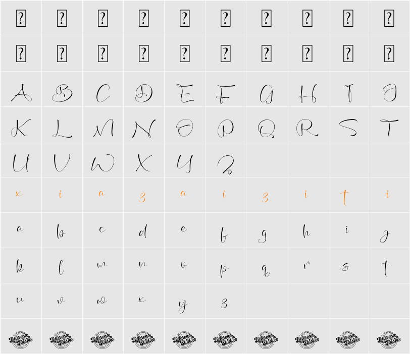 Amethysta Secret DEMO VERSION 字符映射表