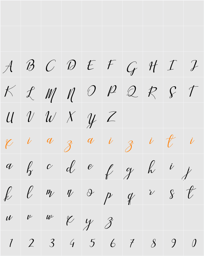 Aisyah 字符映射表