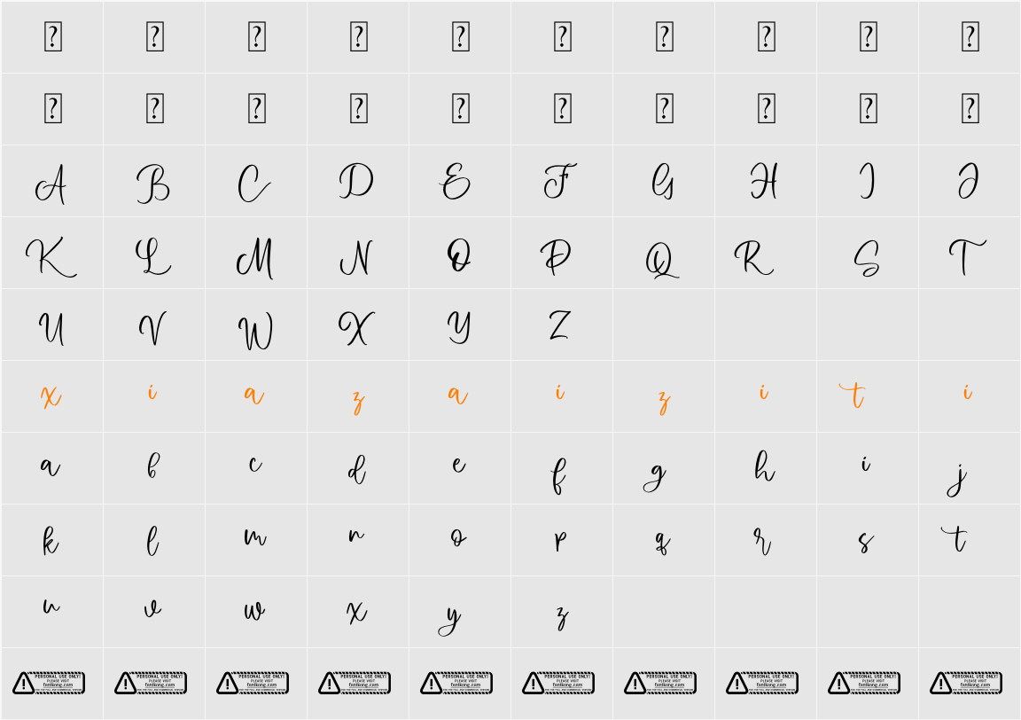 Agrinta 字符映射表
