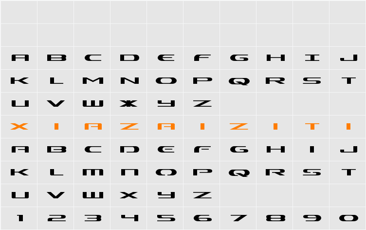 Alpha Men Expanded 字符映射表