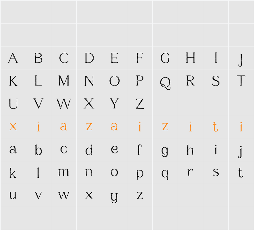 Amstir Demo Stamp 字符映射表