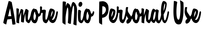 Amore Mio Personal Use